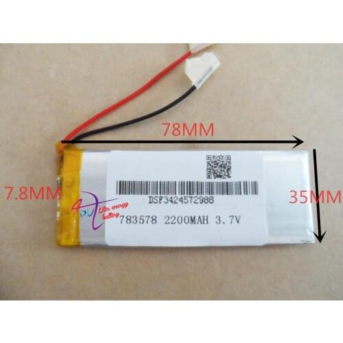 Tablet battery 3.7V polymer lithium battery 783578 mobile power supply digital equipment electronic products 2200mAH