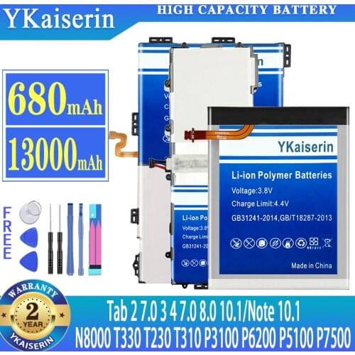 SP4960C3B Battery for Samsung GALAXY Tab 2 7.0 3 4 7.0 8.0 10.1 GT P3100 P6200 P5100 Note 10.1 GT N8000 P7500 SM-T330 T230 T310
