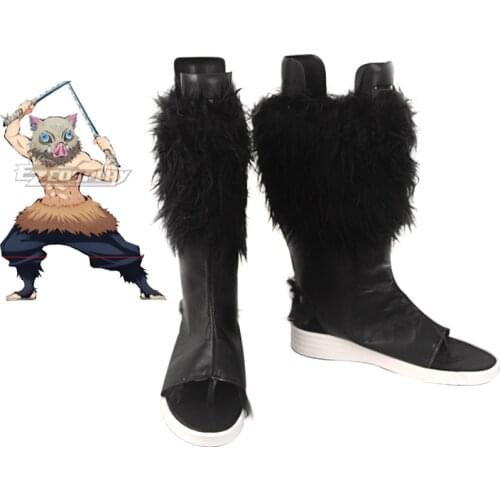 Anime Demon Slayer Kimetsu no Yaiba Hashibira Inosuke Cosplay shoes Custom made male shoes boots
