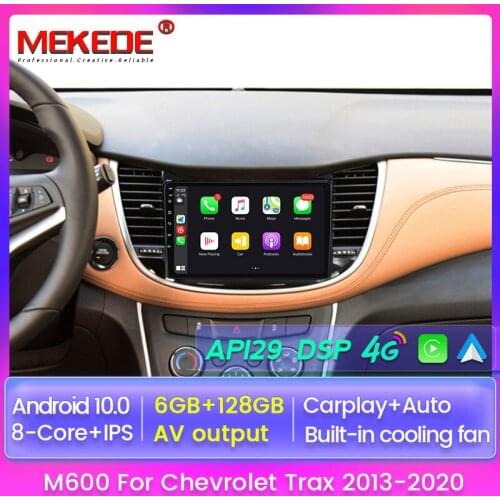6+128 Android 10.0 NO DVD 2 Din Car Radio Multimedia Video Player Navigation GPS for Chevrolet Tracker 3 Trax 2013 -2020 WIFI BT