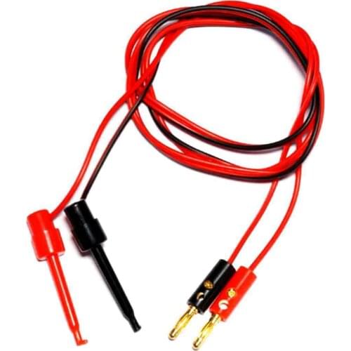 4MM Banana Plug to Test Hook Clip - 1 Pair