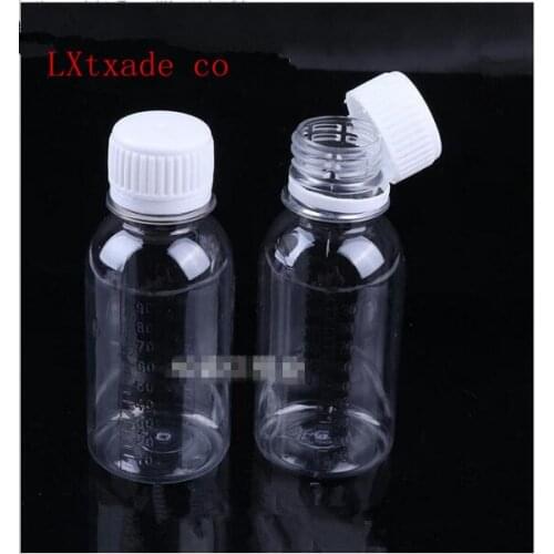 Free Shipping 100ml clear Lucency Plastic PET A Calibration Empty Bottle Soup Pill Powder Essence empty Cosmetic Container