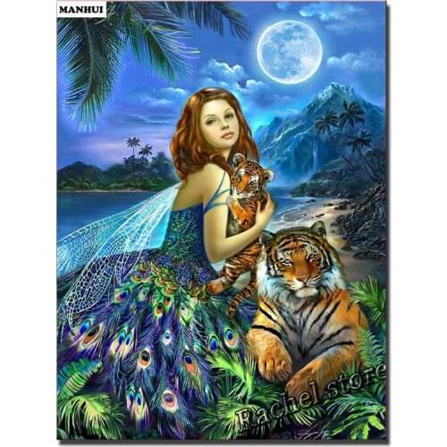 DIY Diamond Paintings Diamond Mosaic Elf fairy Full Square Diamonds and Round Diamond Embroidery RS286