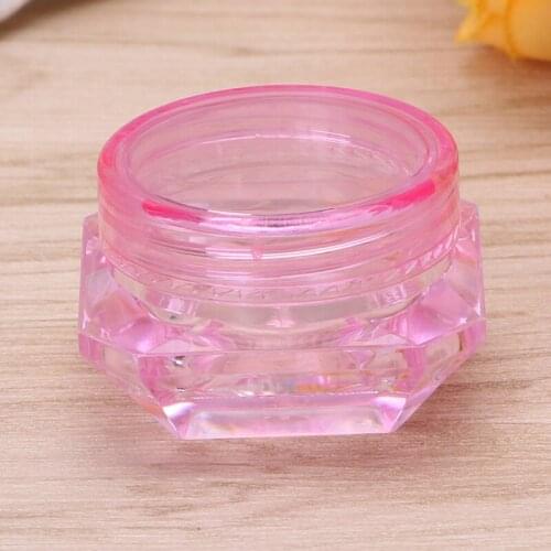 Travel Cosmetic Empty Jar Pot Eyeshadow Makeup Face Cream Lip Balm Container Box U2JD