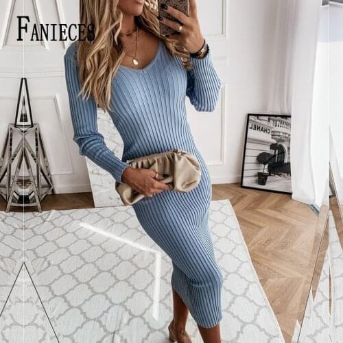FANIECES 2021 Autumn Casual Single Breasted Hight Waist Shirring A-line Dress Women Sexy V Neck Holiday Print Elegant Vestidos