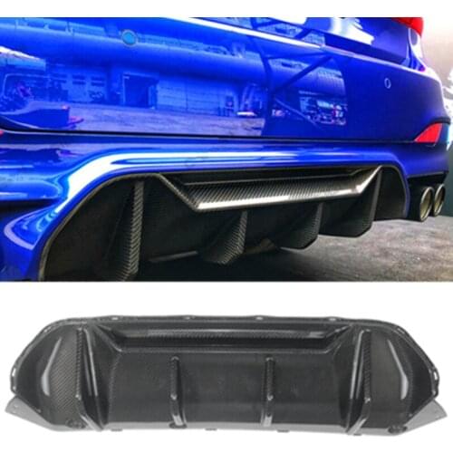 Good Fitment Carbon Fiber Weave P Style Back Lip Rear Bumper Spoiler Diffuser For BMW F90 M5 Car Styling car accessories