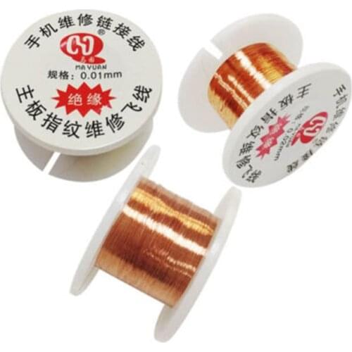Insulated Copper Jumper Wire 0.02mm for Phone Motherboard Fingerprint Repair Welding Tool