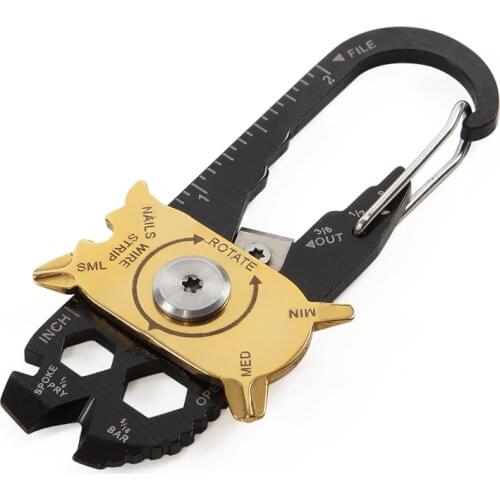 20 in 1 Multifunctional Wrench Kits Outdoor Emergency Survival Pocket EDC Tools Keychain Bottle Opener Nail Puller Screwdriver