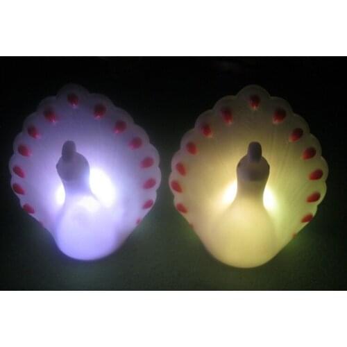 The New Peacock Colorful Led Small Light Automatically Transform Movie & Tv Toy Plastic Flashing 2021