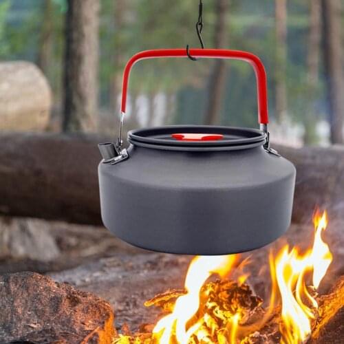 Portable Outdoor Teapot Water Bottle Camping Cooking Picnic Kettle Hard Oxidation Treatment Easy Carry Compact Pot Cookware