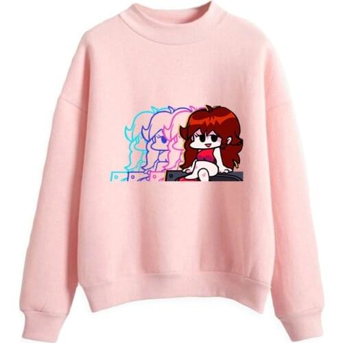 Friday Night Funkin Game Print Turtleneck Sweatshirts Women/Men Long Sleeve Sweatshirts Hot Sale Casual Streetwear Clothes