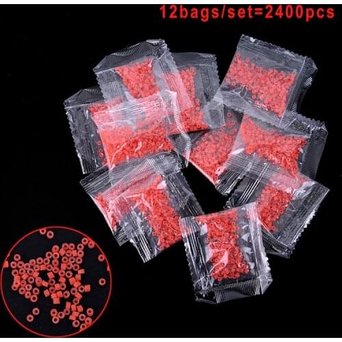 12Bags/2400Pcs Fish Tackle Rubber Bands For Fishing Bloodworm Bait Granulator Bait Hot Red Fishing Accessories