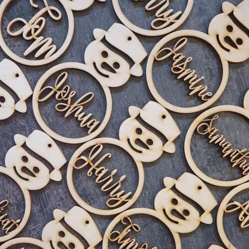 Christmas snowman wood decor Pendant personalized ornament laser cut CHRISTMAS custom gift tags Christmas Decor