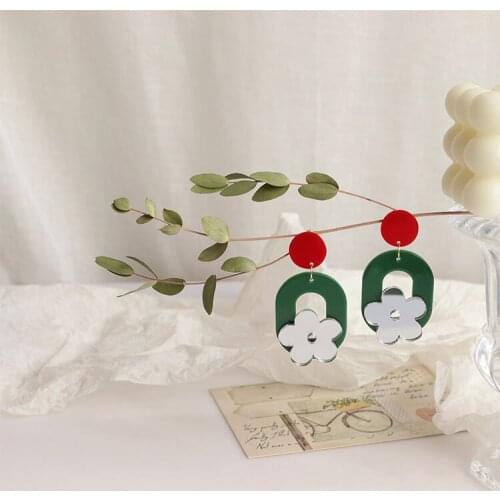 Retro Earrings Fashion New stud earrings Korean Style Personality Trend ins Goggles Flower Earrings Womens Jewelry