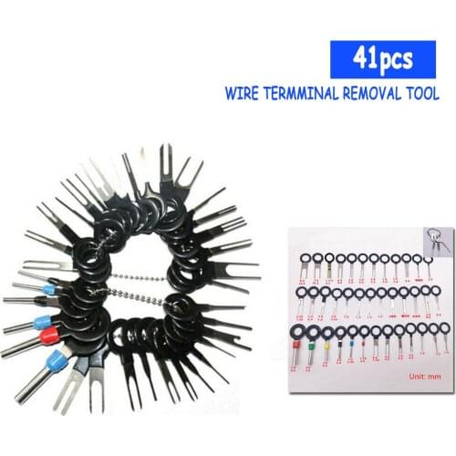 Discount! 41pcs Car Terminal Removal Electrical Wiring Crimp Connector Plug Terminal Remove Tool Set Key Pin Extractor Kit