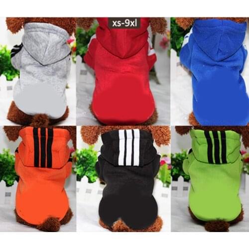 Pet Hooded Sweatshirt Dog Clothing Puppy Coat for Teddy Chihuahua Small Dog Costume Striped Cat Jacket schnauzer