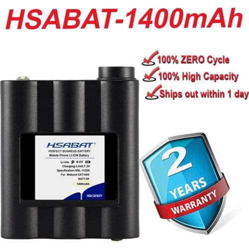 Top Brand 100% New 1400mAh BATT5R AVP7 Battery for 1 Midland BATT-5R AVP7GXT Walkie Talkie and Other GXT Series GMRS Radios