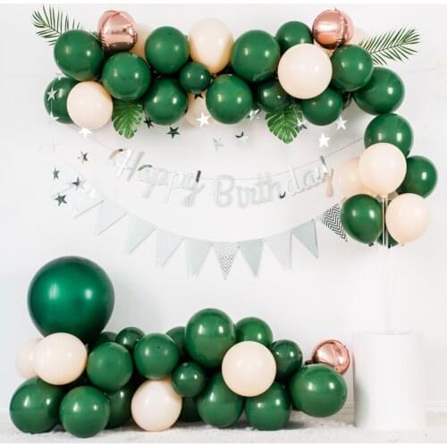 Forest Green Balloons Baby shower Happy Birhtday Party Supplies Helium balloons globos 5/10/12/18 inch latex balloon