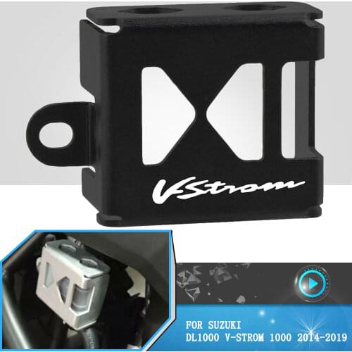 For Suzuki DL1000 V-Strom 1000 2014 2015 2016 2017 2018 2019 Motorcycle Rear Brake Pump Fluid Tank Oil Cup Reservoir Guard Cover