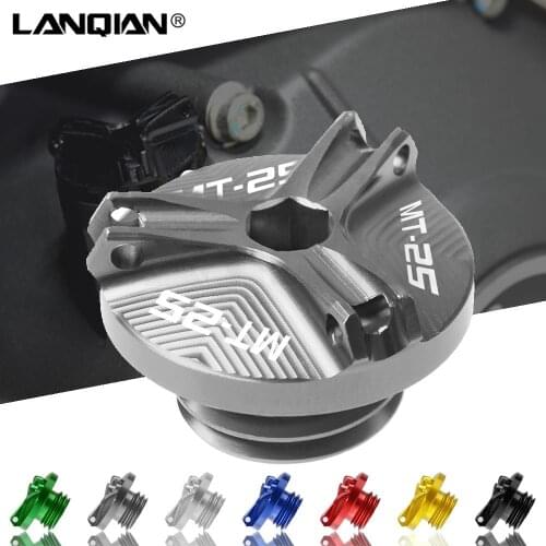 For Yamaha MT25 Motorcycle Aluminum Engine Oil Filter Cup Plug Cover Screw Moto Parts MT 25 MT-25 2016 2017 2018 2019 Parts