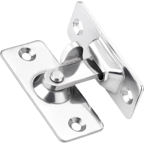 1Pc 90 Degree Solid Door Latch Bolt 304 Stainless Steel Lock Sliding Door Right Angle Buckle