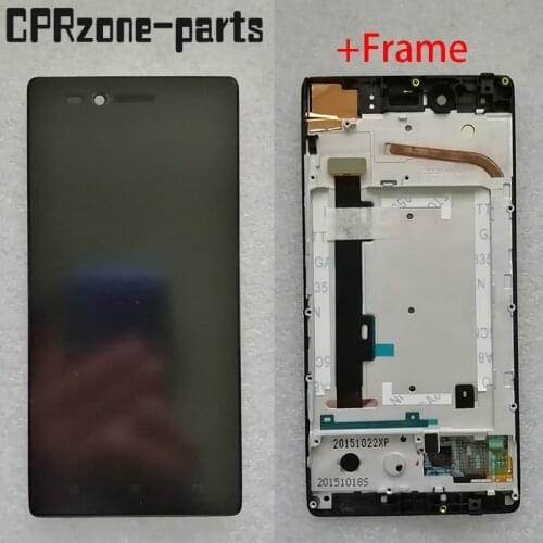 5.0" Black with frame For Lenovo Vibe Shot Z90 Z90a40 Z90-7 Z90-3 LCD display with touch screen digitizer sensor panel assembly