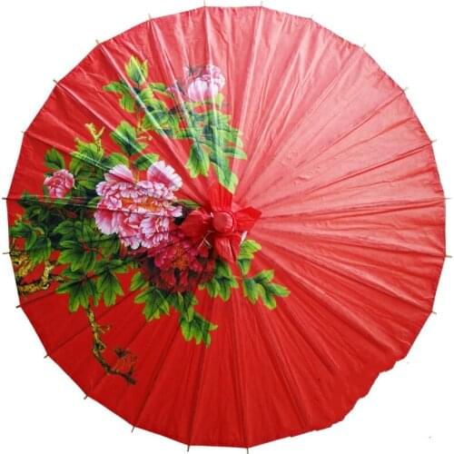 1PCS 84CM Parasols Bamboo Paper Craft Umbrella China Traditional Dance Color Parasol Wedding Props Dance Party Cosplay Umbrella