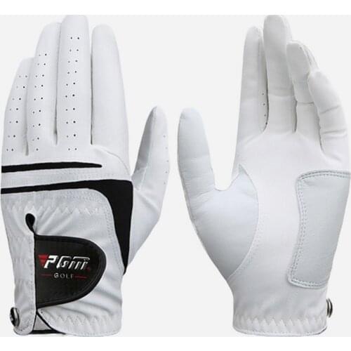 1 Pcs Golf Gloves Breathable Non-slip Men Sports Training Glove (Left & Right Optional) Lambskin Golf Mitten Removable Ball Mark