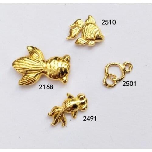 20pcs/lot Mini small goldfish metal material epoxy mold makeing jewelry filling for DIY jewelry making