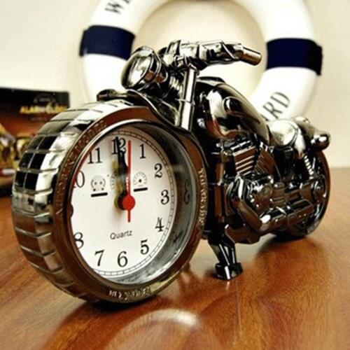 50% Hot Sales!!! Motorcycle Alarm Clock Model Retro Alarm Clock Personalized Desktop Ornament