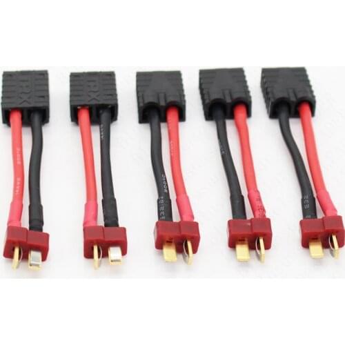 50 PCS/Lot TRX Female to Dean Male T Plug Connector 14AWG 60 mm RC Battery Charge Cable