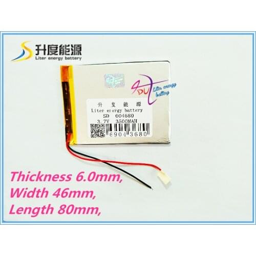 Best battery brand tablet battery tablet battery Size 604680 3.7V 3500mah tablet battery with Protection Board
