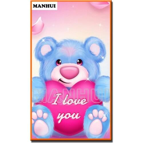 New diy diamond painting cross stitch rhinestones diamond embroidery mosaic needlework Cartoon bear craft painting MH615