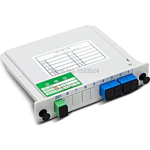 Free Shipping 1x4 LGX Box Cassette Card Inserting Type 1:4 4 Ports Fiber Optical PLC Splitter
