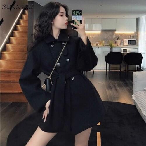 Женские черные пальто BONNTEE China At AliExpress