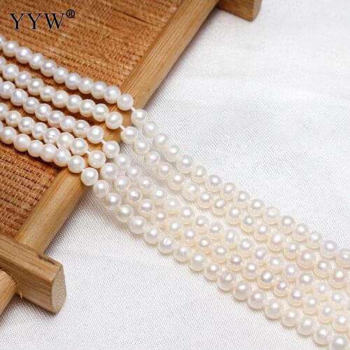 Cultured Potato Freshwater Pearl Beads Natural White 3-4mm Approx 0.8mm Sold Per Approx 15.3 Inch Strand
