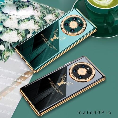 For Huawei Mate 40 Pro Case Fashion Plating Cover For Huawei Mate 40Pro Case Creative Elk Mate40Pro Anti Fall Full Protective