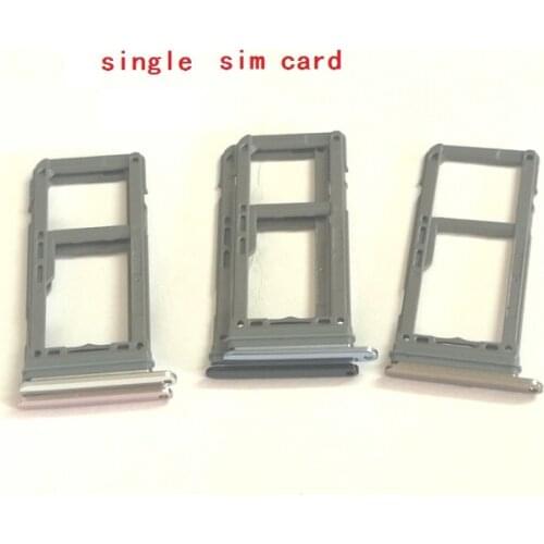 30pcs Single Sim card Holder For Samsung Galaxy S8 G950 S8 Plus G955 Sim Card Tray Holder Dual Version Replacement Parts