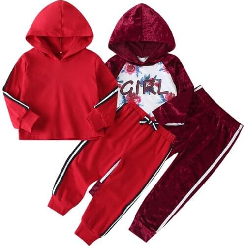 Baby clothes spring autumn printed casual cotton hooded sweater two-piece suits for boys and girls 1-6 boy suits girls suits