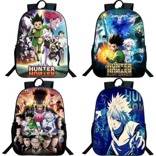 HUNTERxHUNTER School Bag Japan Anime Backpack for Teenager Boys Girls Students Schoolbag Children Travel Bags Canvas BooKbags