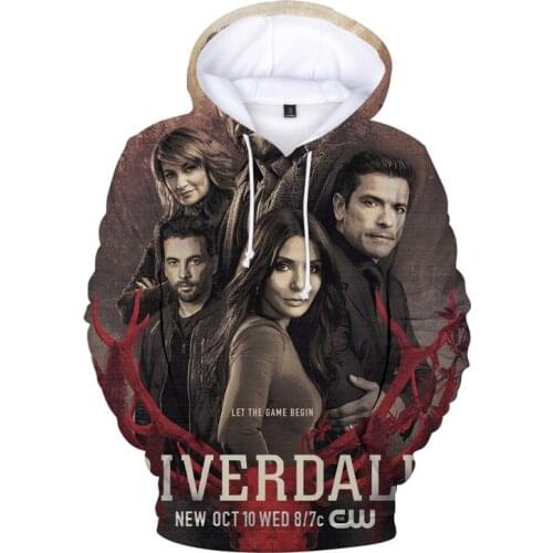 American Drama Riverdale 3D Hoodie Riverdale Trend Sweatshirts Men Women Hooded Creative Clothes O-Neck Kawaii Kids Kids Clothes