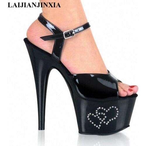 LAIJIANJINXIA Gladiator Sandals High Heel Sandals for Women Platform High Heel Gladiator Pumps Women Black Buckle Heels Shoes