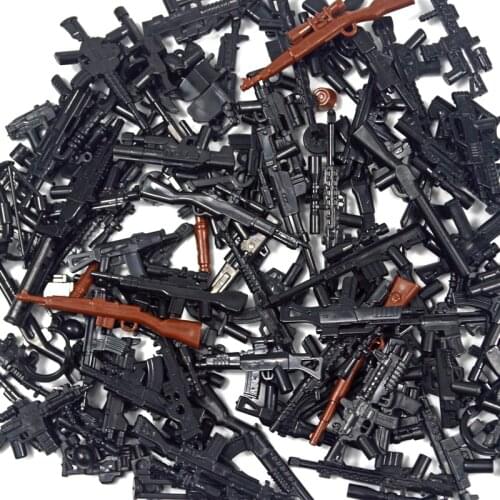 98K Military Weapon Accessories box bricks Swat Sniper rifle pistol Soldier WW2 Army MOC Part Military Building Block Model Guns