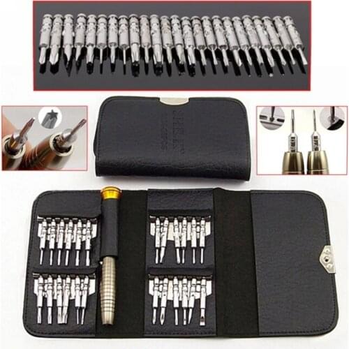 DHL 50Set 25-in-1 Precision Screwdriver Wallet Pocket Repair Tools For Electronics Laptop PC