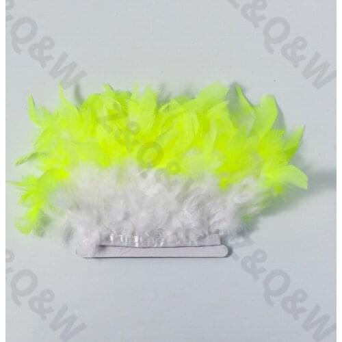 New natural white turkey feather hair tip dyed fluorescent color 2 meters DIY costume dress skirt net red wall decoration