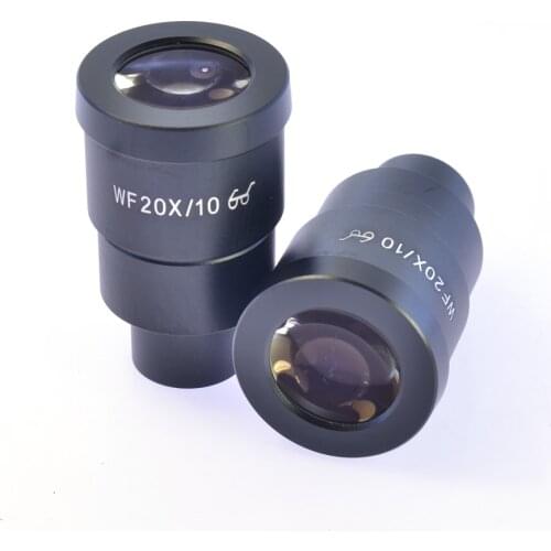 HAYEAR 1 pcs Wide Field WF 20X/10mm Eyepiece High Eye Point Stereo Microscope Eyepiece Mounting Size 30mm for Zoom Microscope