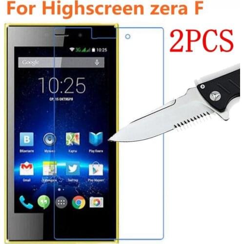 2PCS Original Full Glue Tempered Glass For Highscreen Zera F Screen Protector protective film For Highscreen Rev S Glass