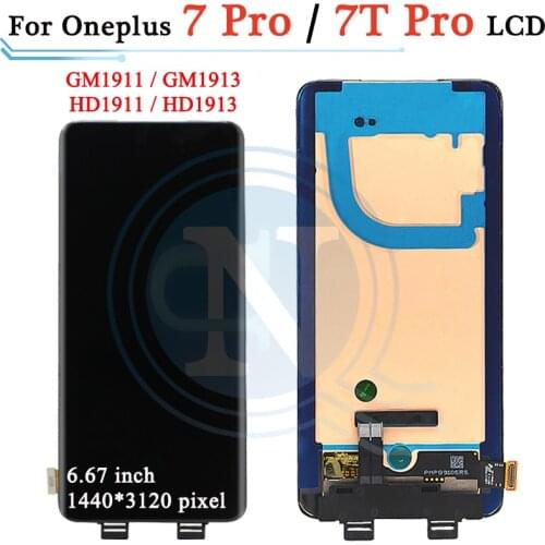 Original For OnePlus 7 Pro LCD Display Touch Screen Digitizer Assembly Replacement For OnePlus 7t Pro LCD GM1911,HD1911