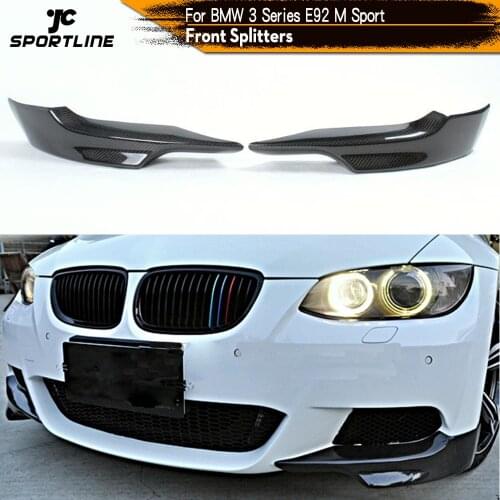 Front Bumper Splitters Lip Spoiler for BMW 3 Series E92 325i 328i 330i M Sport Bumper 2007 - 2012 Carbon Fiber Splitters