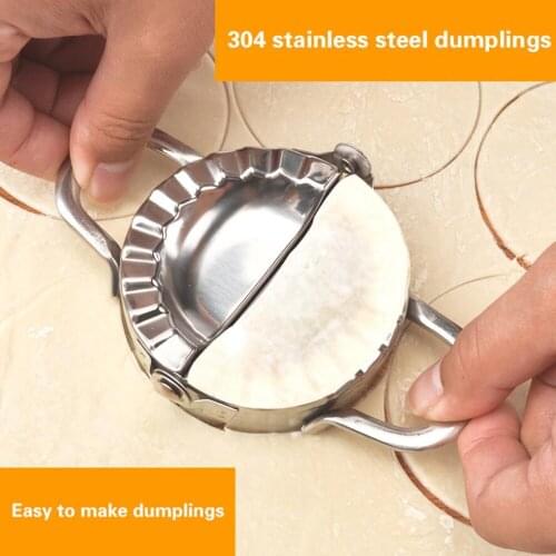 Sale 1PC Stainless Steel Dumpling Maker Ravioli Dough Making Mold Fast Maker Press Pastry Kitchen Tools Dumpling Molds 115gA